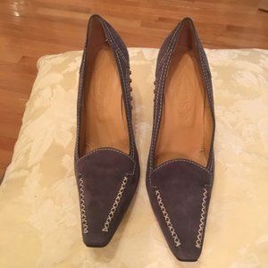 Tod's high heel suede shoes size 8